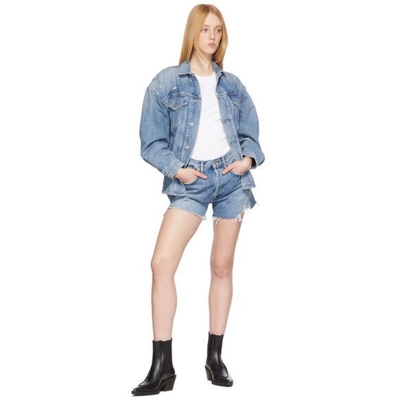 Anthropologie x Citizens of Humanity Dolly Belted Distressed Denim Jacket XL - Picture 8 of 16